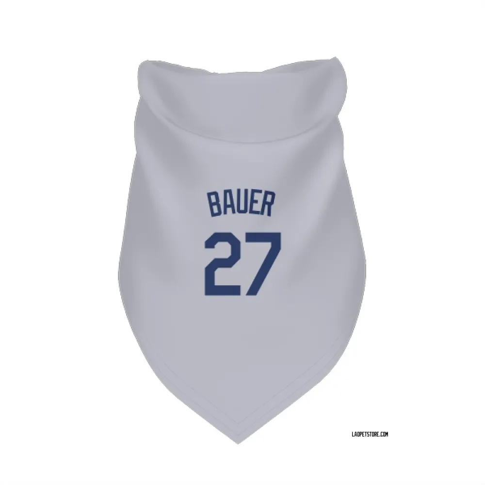 Los Angeles Dodgers Trevor Bauer Gray Pet Bandana for Dog & Cat