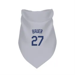 Los Angeles Dodgers Trevor Bauer Gray Pet Bandana for Dog & Cat