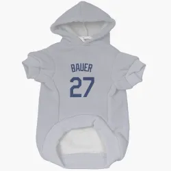 Los Angeles Dodgers Trevor Bauer Gray Pet Hoodie for Dog & Cat