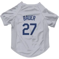 Los Angeles Dodgers Trevor Bauer Gray Pet Jersey for Dog & Cat