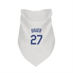 Los Angeles Dodgers Trevor Bauer White Pet Bandana for Dog & Cat