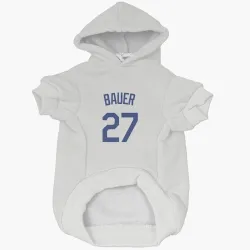 Los Angeles Dodgers Trevor Bauer White Pet Hoodie for Dog & Cat