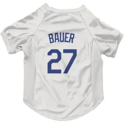 Los Angeles Dodgers Trevor Bauer White Pet Jersey for Dog & Cat