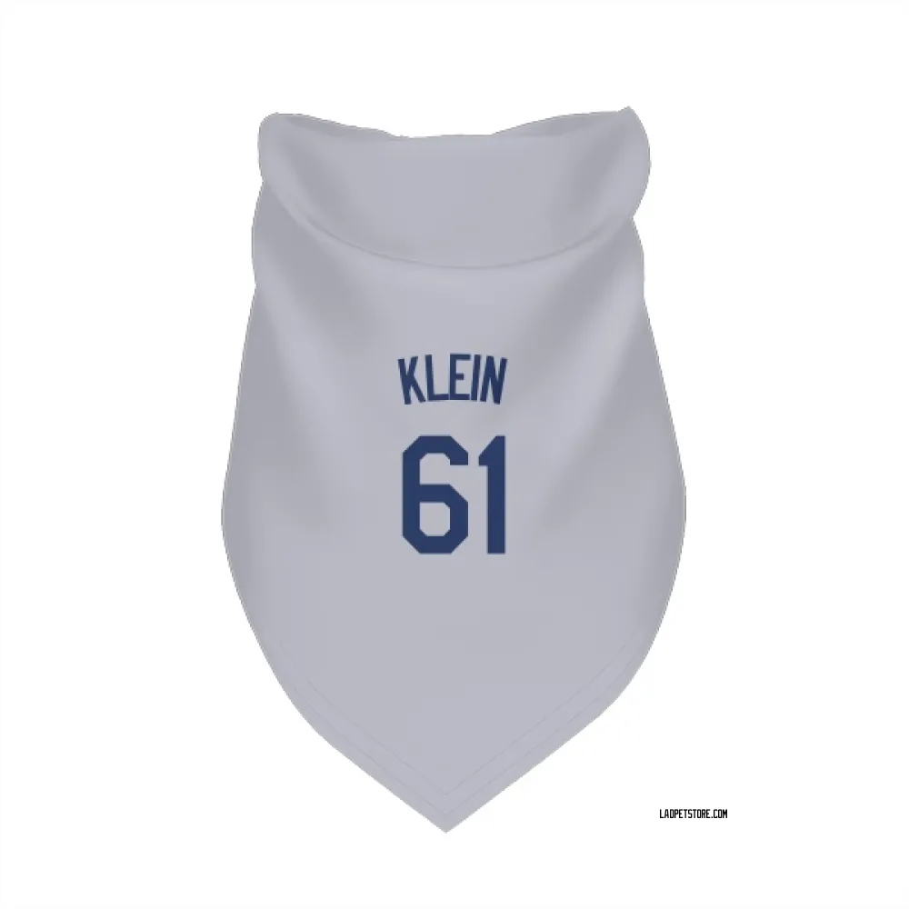 Los Angeles Dodgers Will Klein Gray Pet Bandana for Dog & Cat