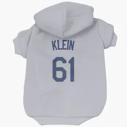 Los Angeles Dodgers Will Klein Gray Pet Hoodie for Dog & Cat