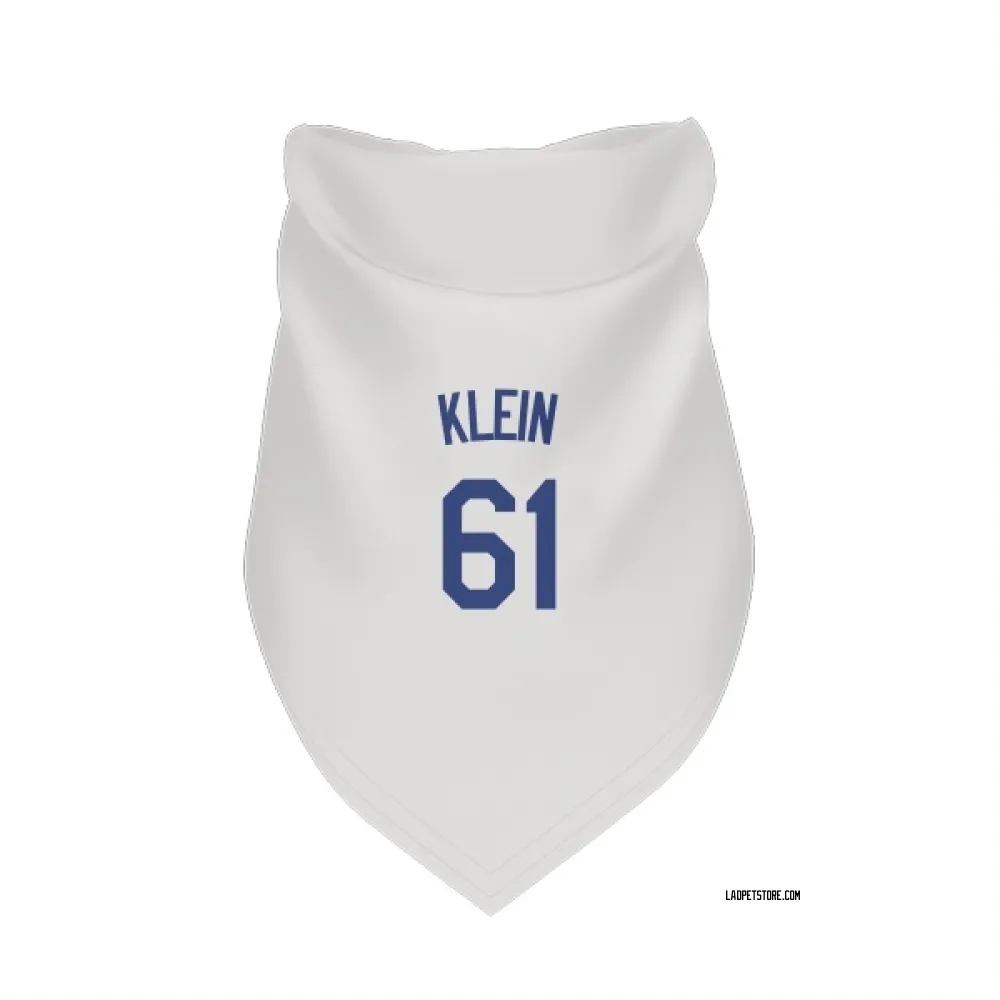 Los Angeles Dodgers Will Klein White Pet Bandana for Dog & Cat