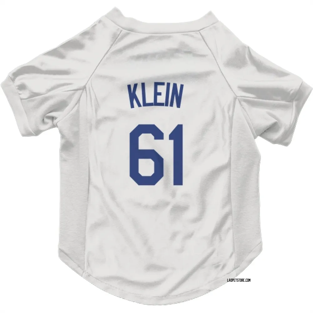 Los Angeles Dodgers Will Klein White Pet Jersey for Dog & Cat