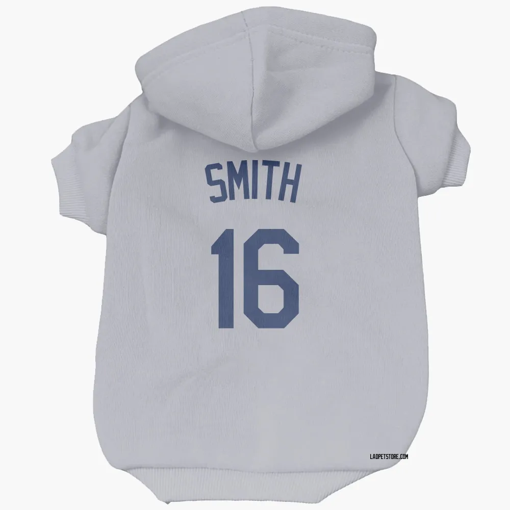 Los Angeles Dodgers Will Smith Gray Pet Hoodie for Dog & Cat