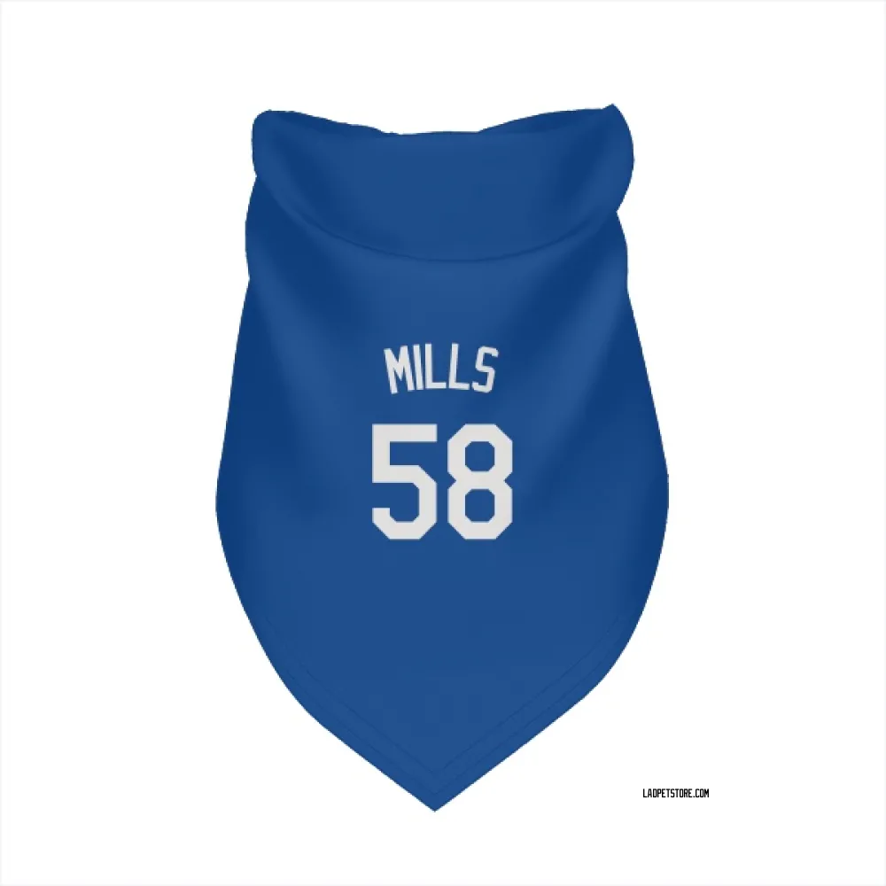 Los Angeles Dodgers Wyatt Mills Royal Pet Bandana for Dog & Cat