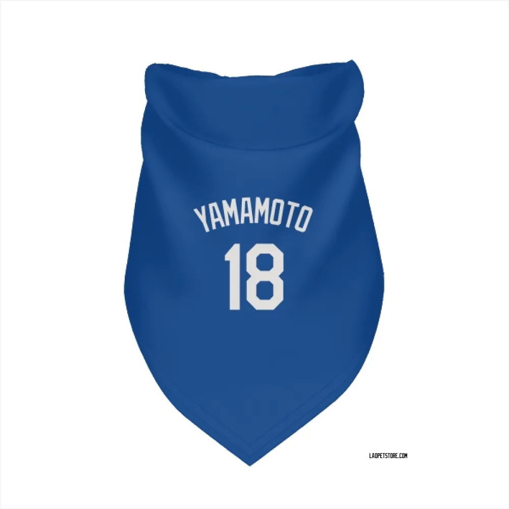 Los Angeles Dodgers Yoshinobu Yamamoto Royal Pet Bandana for Dog & Cat
