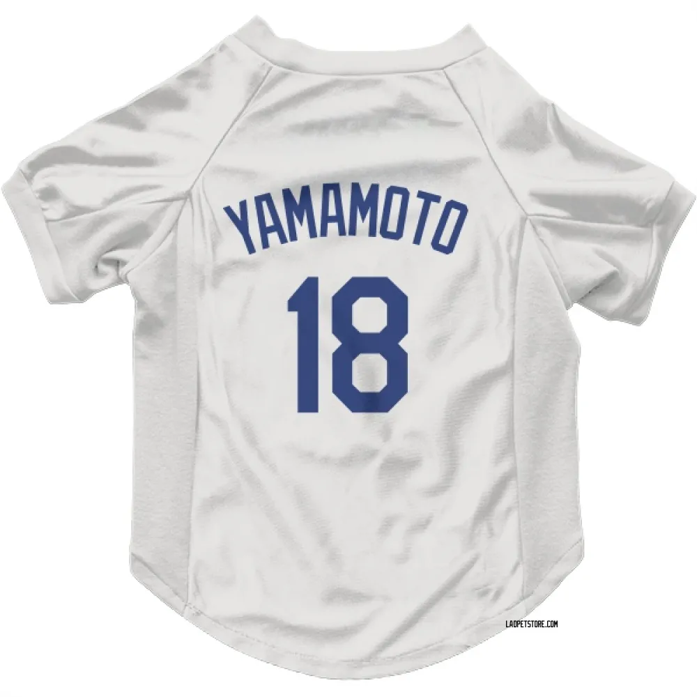 Los Angeles Dodgers Yoshinobu Yamamoto White Pet Jersey for Dog & Cat